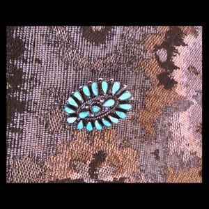 Turquoise and silver ring